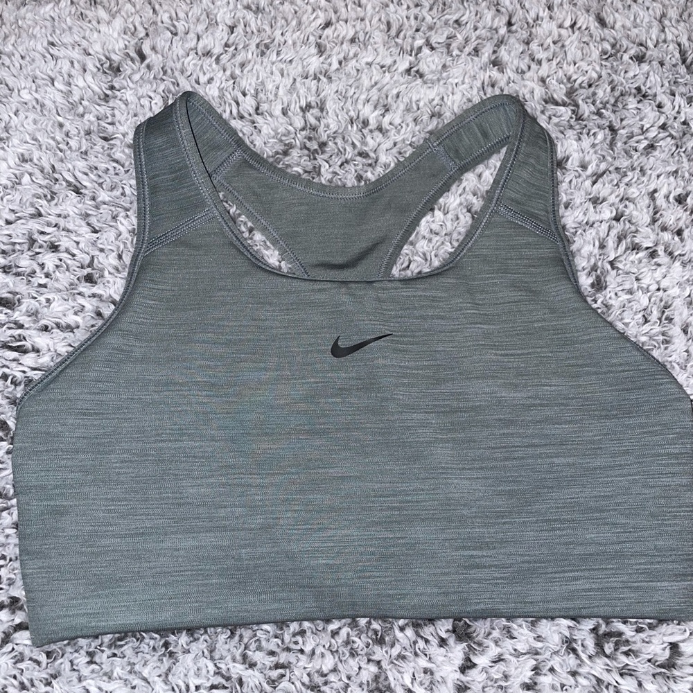 Gray Nike sports bra